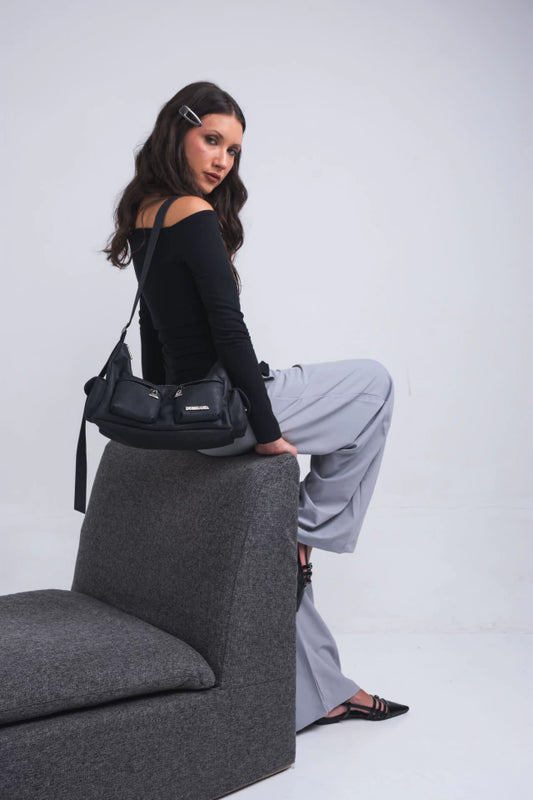 Cartera cargo Zara Negro