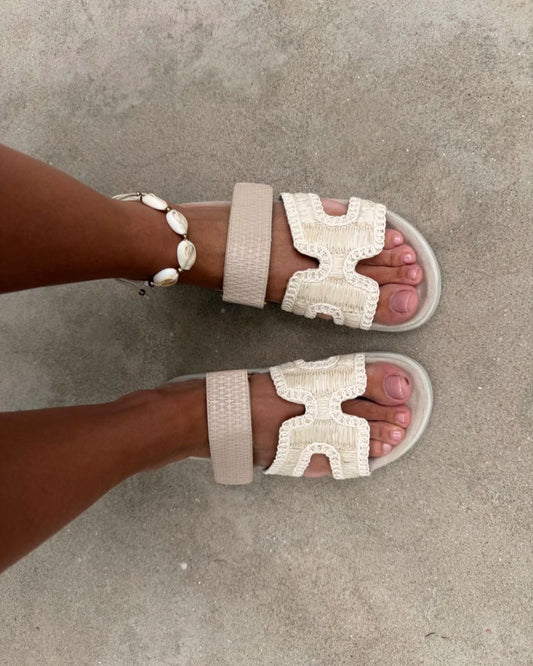 Sandalias lina manteca